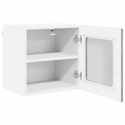 Vägg glas skåp PORTO 2 pcs Grå Sonoma 40 x 31 x 40 cm