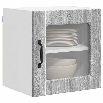 Vägg glas skåp PORTO 2 pcs Grå Sonoma 40 x 31 x 40 cm