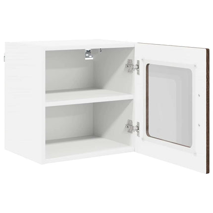 Väggglasförråd PORTO 2 pcs Brun Ek 40 x 31 x 40 cm