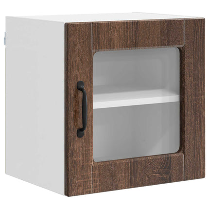 Väggglasförråd PORTO 2 pcs Brun Ek 40 x 31 x 40 cm