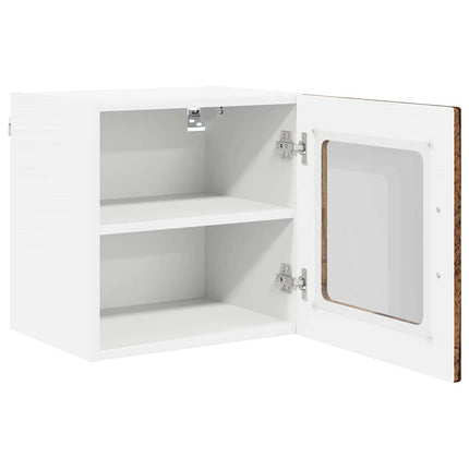 Väggglasförråd PORTO 2 pcs Gammalt trä 40 x 31 x 40 cm