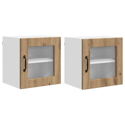 Väggglasförråd PORTO 2 pcs Artisan Ek 40 x 31 x 40 cm
