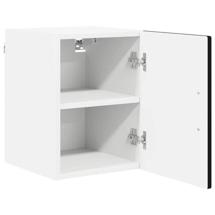 Väggskåp PORTO 2 pcs Svart 30 x 31 x 40 cm Konstruerat trä