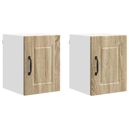 Väggskåp PORTO 2 pcs Sonoma-ek 30 x 31 x 40 cm Konstruerat trä