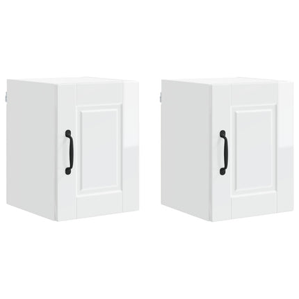 Väggskåp PORTO 2 pcs Högblanka vita 30 x 31 x 40 cm