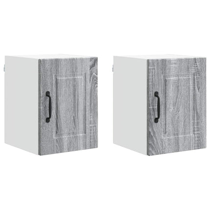 Väggskåp PORTO 2 pcs Grå Sonoma 30 x 31 x 40 cm Konstruerat trä