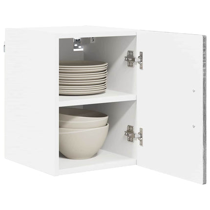 Väggskåp PORTO 2 pcs Grå Sonoma 30 x 31 x 40 cm Konstruerat trä