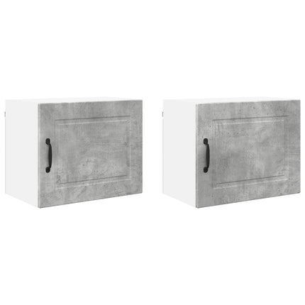 Väggskåp PORTO 2 pcs Betonggrå 50 x 31 x 40 cm Konstruerat trä