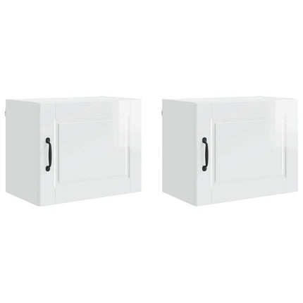 Väggskåp PORTO 2 pcs Högblanka vita 50 x 31 x 40 cm