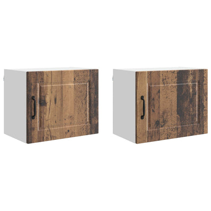 Väggskåp PORTO 2 pcs Gammalt trä 50 x 31 x 40 cm