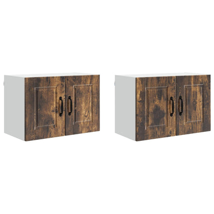 Väggskåp PORTO 2 pcs Rökt ek 60 x 31 x 40 cm Konstruerat trä