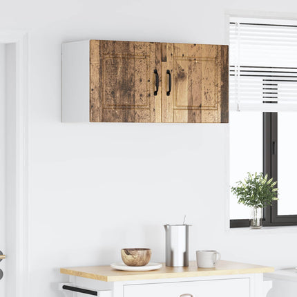 Väggskåp PORTO Gammalt trä 80 x 31 x 40 cm Konstruerat trä
