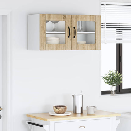 Väggglasförråd PORTO Sonoma-ek 80 x 31 x 40 cm Konstruerat trä