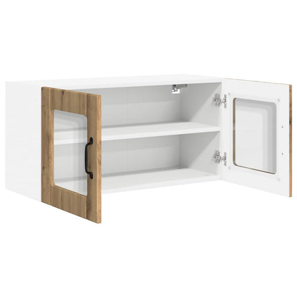 Väggglasförråd PORTO Artisan Ek 80 x 31 x 40 cm Konstruerat trä