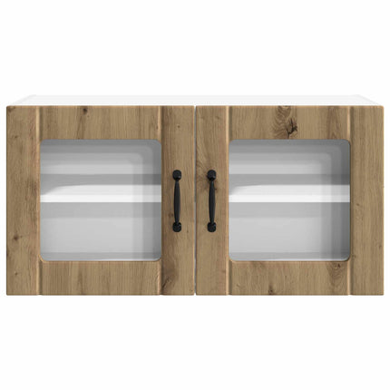 Väggglasförråd PORTO Artisan Ek 80 x 31 x 40 cm Konstruerat trä