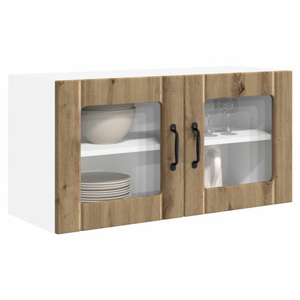 Väggglasförråd PORTO Artisan Ek 80 x 31 x 40 cm Konstruerat trä