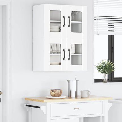 Väggglasförråd PORTO Vit 60 x 31 x 40 cm Konstruerat trä