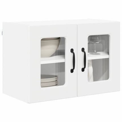 Väggglasförråd PORTO 2 pcs Vit 60 x 31 x 40 cm Konstruerat trä