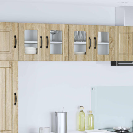 Väggglasförråd PORTO 2 pcs Sonoma-ek 60 x 31 x 40 cm