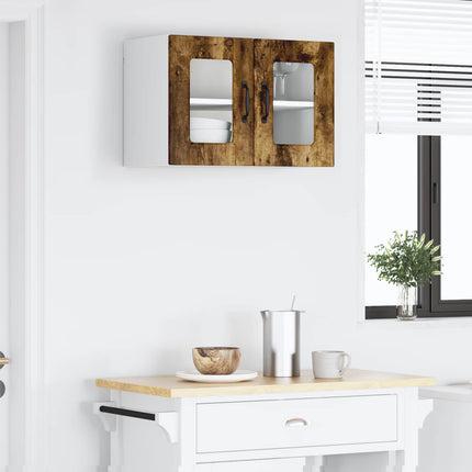 Väggglasförråd PORTO Rökt ek 60 x 31 x 40 cm Konstruerat trä