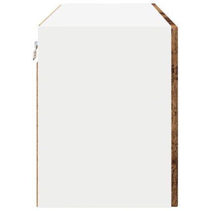 Väggglasförråd PORTO Gammalt trä 60 x 31 x 40 cm
