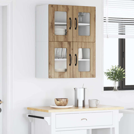 Väggglasförråd PORTO 2 pcs Artisan Ek 60 x 31 x 40 cm