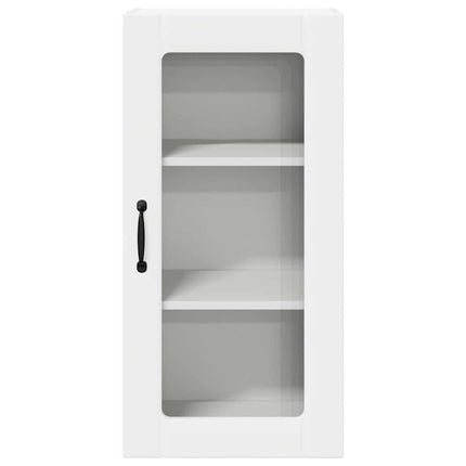 Väggglasförråd PORTO 2 pcs Vit 40 x 31 x 80 cm Konstruerat trä