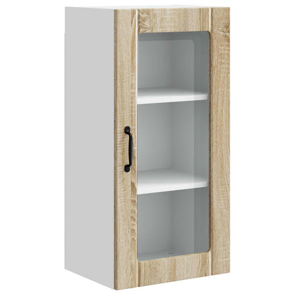 Väggglasförråd PORTO 2 pcs Sonoma-ek 40 x 31 x 80 cm