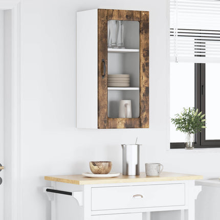 Väggglasförråd PORTO Rökt ek 40 x 31 x 80 cm Konstruerat trä