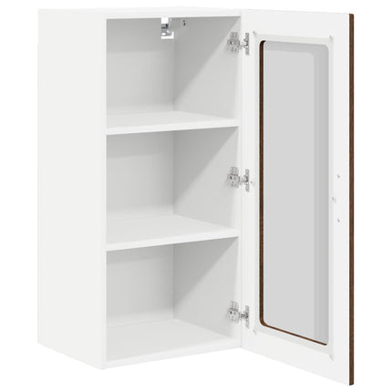 Väggglasförråd PORTO 2 pcs Brun Ek 40 x 31 x 80 cm