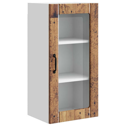 Väggsglas skåp PORTO Gammalt trä 40 x 31 x 80 cm