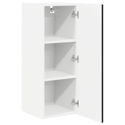 Väggskåp PORTO 2 pcs Svart 30 x 31 x 80 cm Konstruerat trä