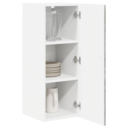 Väggskåp PORTO 2 pcs Betonggrå 30 x 31 x 80 cm Konstruerat trä