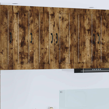 Väggskåp PORTO 2 pcs Rökt ek 30 x 31 x 80 cm Konstruerat trä