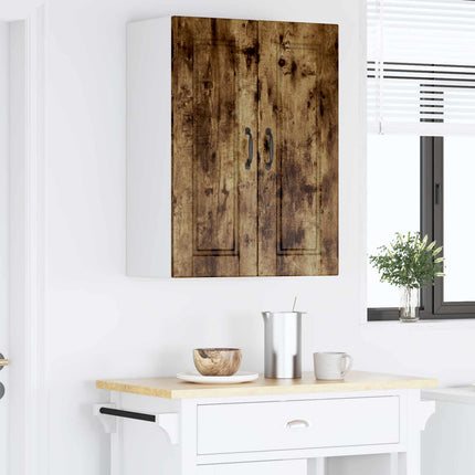Väggskåp PORTO 2 pcs Rökt ek 30 x 31 x 80 cm Konstruerat trä