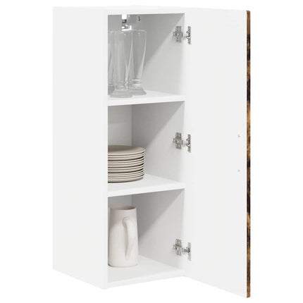 Väggskåp PORTO 2 pcs Rökt ek 30 x 31 x 80 cm Konstruerat trä