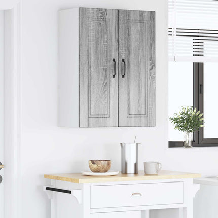 Väggskåp PORTO 2 pcs Grå Sonoma 30 x 31 x 80 cm Konstruerat trä