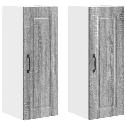 Väggskåp PORTO 2 pcs Grå Sonoma 30 x 31 x 80 cm Konstruerat trä