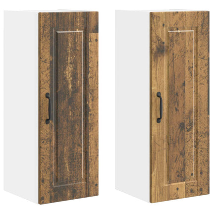 Väggskåp PORTO 2 pcs Gammalt trä 30 x 31 x 80 cm