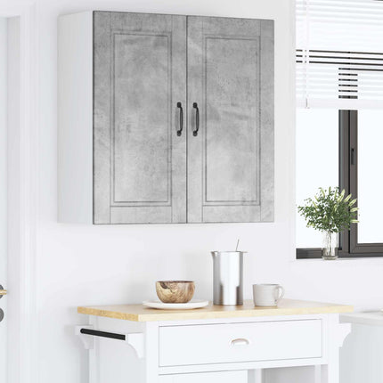Väggskåp PORTO Betonggrå 80 x 31 x 80 cm Konstruerat trä