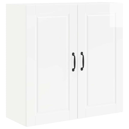 Väggskåp PORTO Högblanka vita 80 x 31 x 80 cm Konstruerat trä