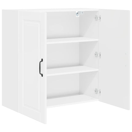 Väggskåp PORTO Högblanka vita 80 x 31 x 80 cm Konstruerat trä