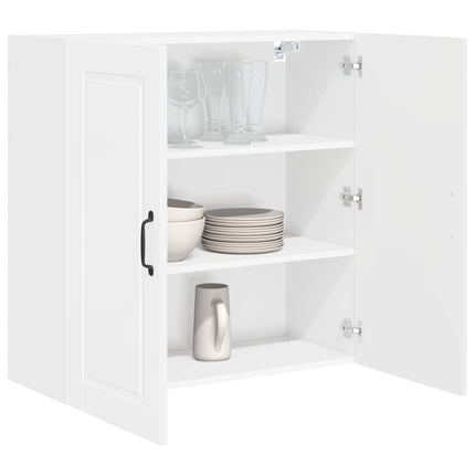 Väggskåp PORTO Högblanka vita 80 x 31 x 80 cm Konstruerat trä