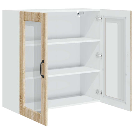 Väggglasförråd PORTO Sonoma-ek 80 x 31 x 80 cm Konstruerat trä