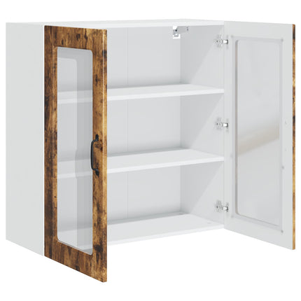 Väggglasförråd PORTO Rökt ek 80 x 31 x 80 cm Konstruerat trä