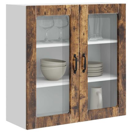Väggglasförråd PORTO Rökt ek 80 x 31 x 80 cm Konstruerat trä