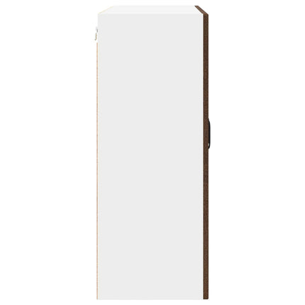Väggglasförråd PORTO Brun Ek 80 x 31 x 80 cm Konstruerat trä