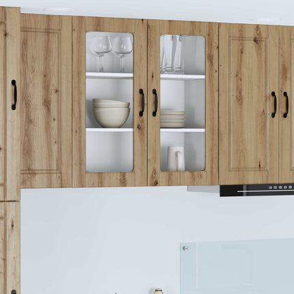 Väggglasförråd PORTO Artisan Ek 80 x 31 x 80 cm Konstruerat trä