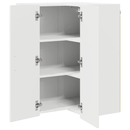 Vägghörnskåp PORTO Vit 57 x 57 x 80 cm Konstruerat trä