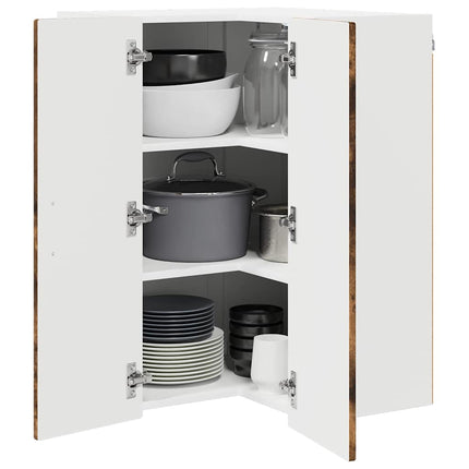 Vägghörnskåp PORTO Rökt ek 57 x 57 x 80 cm Konstruerat trä